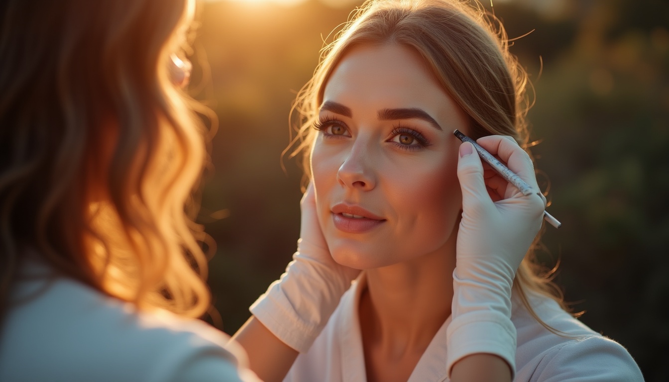 Femeie zâmbind, cu sprâncene perfect conturate prin dermopigmentare