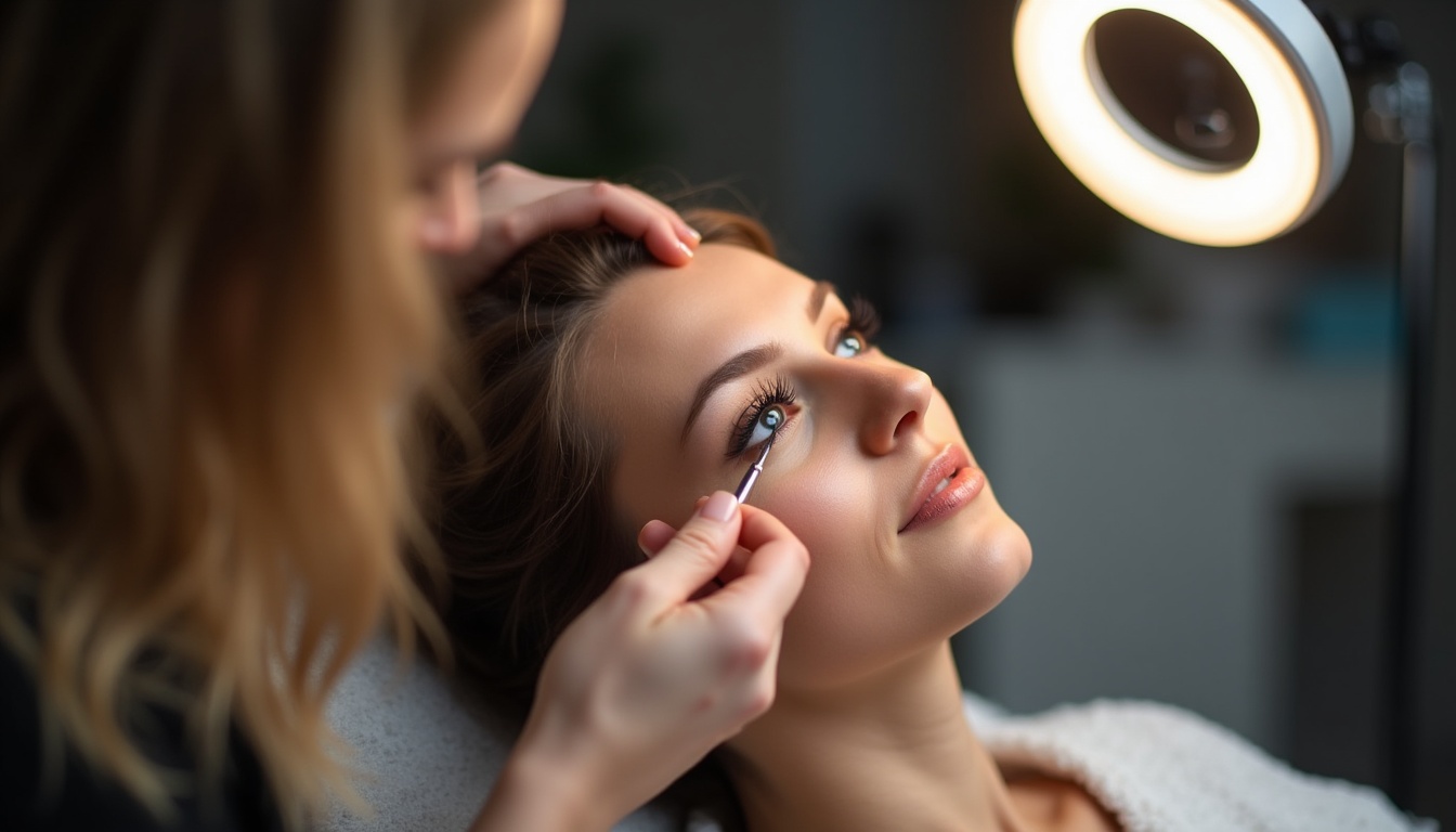 Femeie cu sprâncene laminate perfect, ilustrând preturi laminare sprancene și costurile asociate.