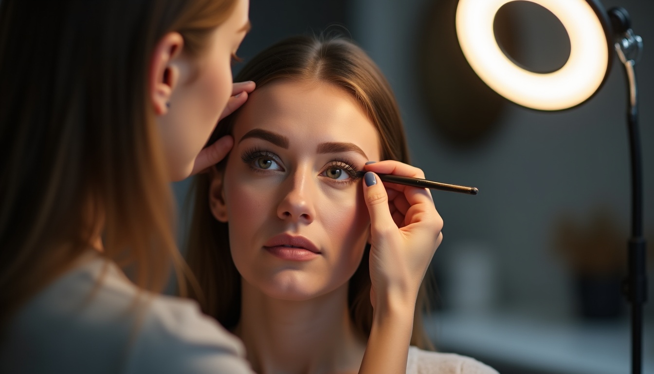 Femeie zâmbitoare cu sprancene perfecte după micropigmentare în Cluj