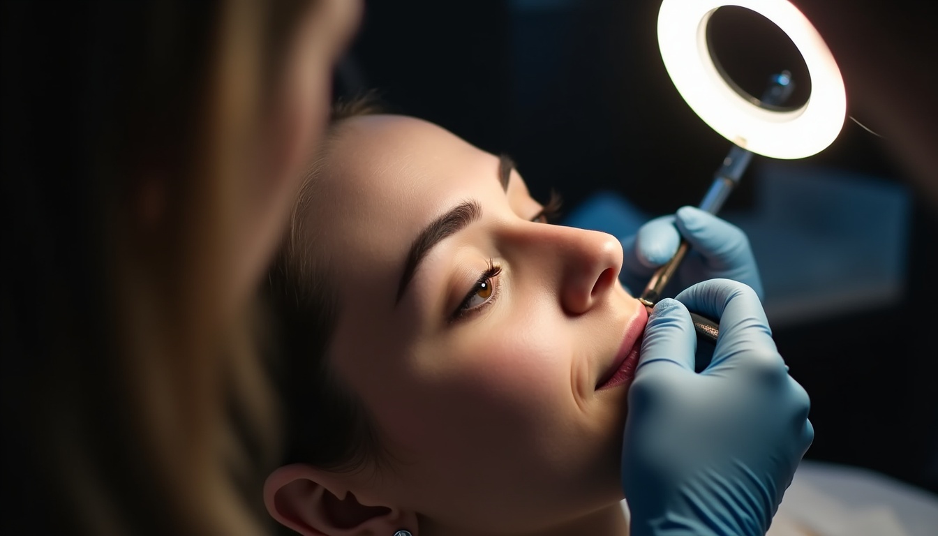 Femeie cu sprancene perfecte după microblading la Studio Harry, evidențiind secretele acestei tehnici de înfrumusețare.