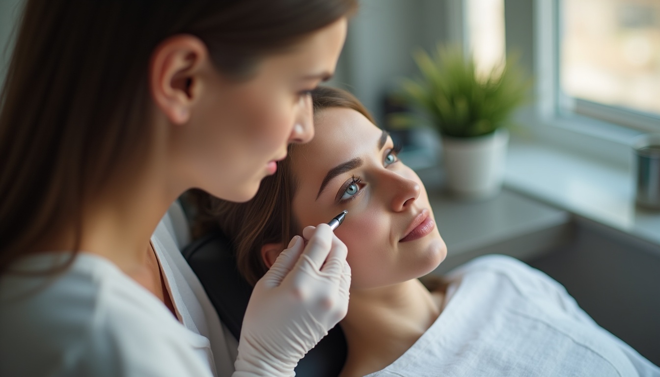 Femeie cu sprâncene perfect micropigmentate în Timișoara, zâmbind, evidențiind rezultatele naturale și armonioase.